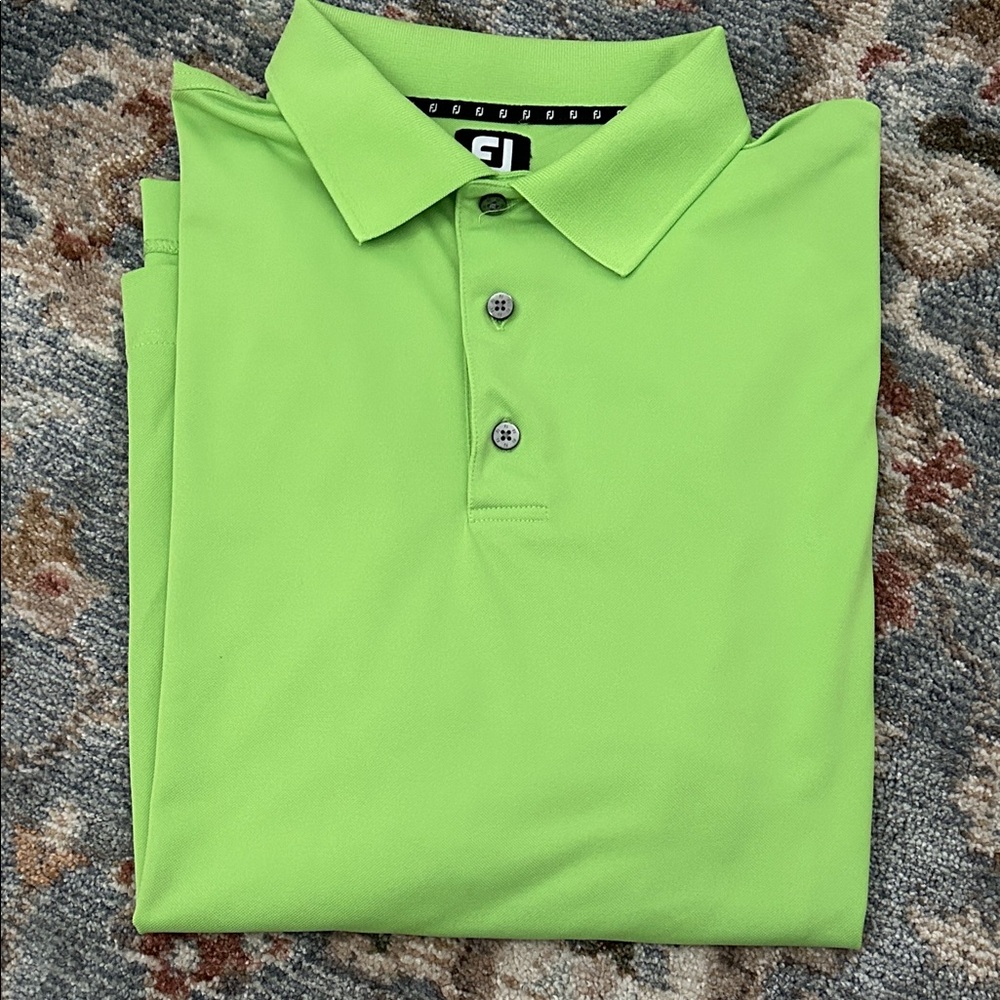 Lime Green FootJoy golf Polo Shirt XL